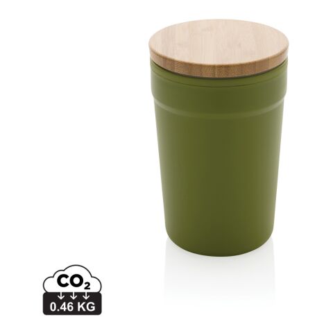 GRS Recycelt PP-Becher mit FSC®-Bambusdeckel