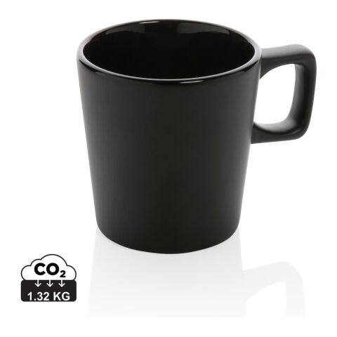 Moderne Keramik Kaffeetasse schwarz-schwarz | ohne Werbeanbringung | Nicht verfügbar | Nicht verfügbar