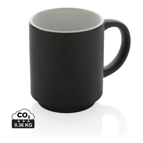 Stapelbare Keramiktasse, 180ml schwarz | ohne Werbeanbringung | Nicht verfügbar | Nicht verfügbar