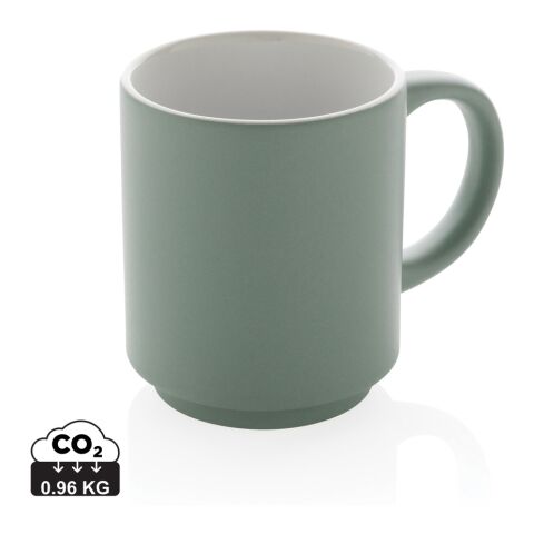 Stapelbare Keramiktasse, 180ml grün | ohne Werbeanbringung | Nicht verfügbar | Nicht verfügbar