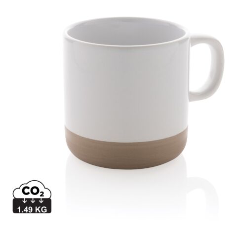 Becher aus glasiertem Keramik, 360ml absolutes weiß | ohne Werbeanbringung | Nicht verfügbar | Nicht verfügbar