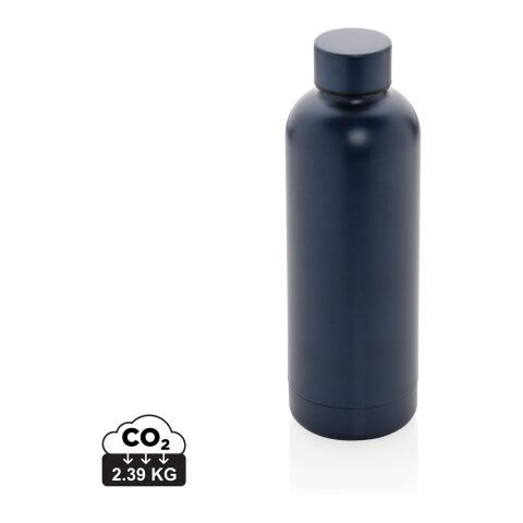 Werbeartikel Impact Thermosflasche aus RCS-recyceltem rostfreien Stahl – blau – mit Logo bedruckt