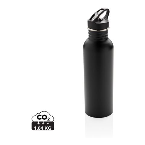 Deluxe Sportflasche aus Edelstahl schwarz | ohne Werbeanbringung | Nicht verfügbar | Nicht verfügbar | Nicht verfügbar