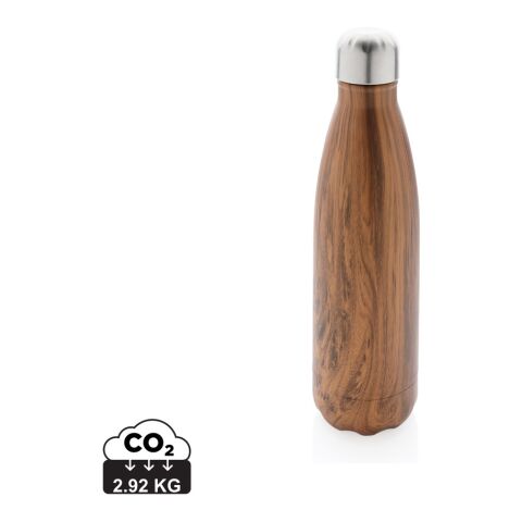 Vakuumisolierte Stainless Steel Flasche mit Holzoptik