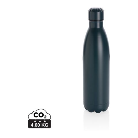 Werbeartikel Edelstahl Vakuum Trinkflasche 750 ml isoliert BPA-frei becherhaltergeeignet nur Handwäsche – blau – mit Logo bedruckt