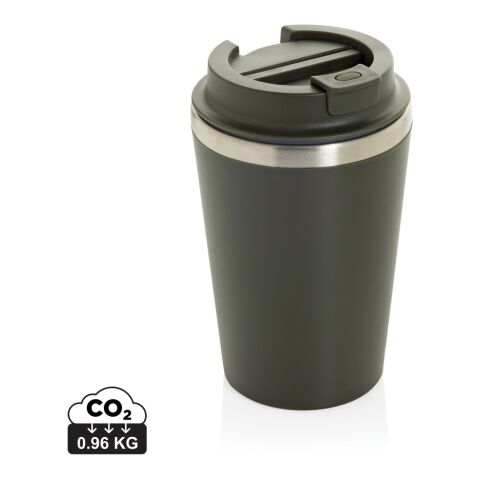 Werbeartikel Java 350ml doppelwandiger Becher aus RCS recyceltem PP – grün – mit Logo bedruckt