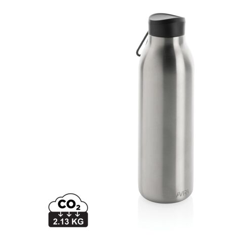Nachhaltiger Werbeartikel Avira Avior 500ml Isolierflasche 97% RCS recycelter Edelstahl vakuumisoliert 20h kalt 10h warm BPA-frei – silber – mit Logo