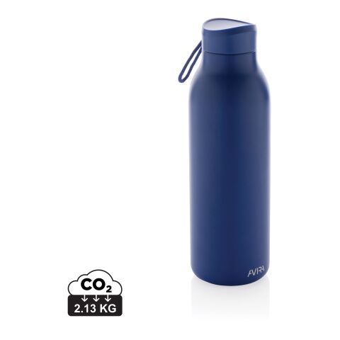 Nachhaltiger Werbeartikel Avira Avior 500ml Isolierflasche 97% RCS recycelter Edelstahl vakuumisoliert 20h kalt 10h warm BPA-frei – Königsblau – mit
