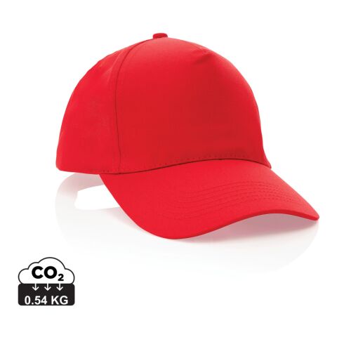 Impact 5 Panel Kappe aus 190gr rCotton mit AWARE™ Tracer rot | ohne Werbeanbringung | Nicht verfügbar | Nicht verfügbar | Nicht verfügbar