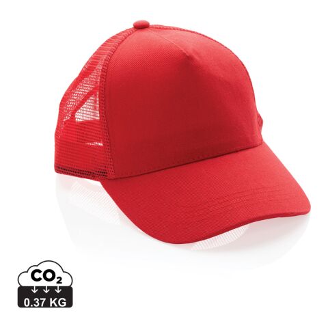 Impact AWARE™ 190gr Brushed rCotton 5 Panel Trucker-Cap rot | ohne Werbeanbringung | Nicht verfügbar | Nicht verfügbar | Nicht verfügbar