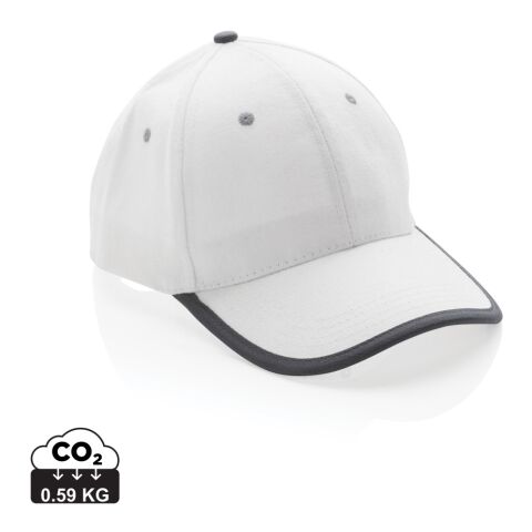 Impact AWARE™ 280gr Brushed rCotton 6 Panel Kontrast-Cap weiß | ohne Werbeanbringung | Nicht verfügbar | Nicht verfügbar | Nicht verfügbar