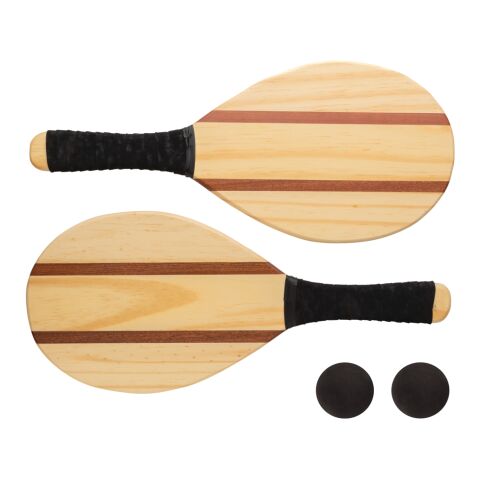 Frescobol Tennis-Set aus Holz braun | ohne Werbeanbringung | Nicht verfügbar | Nicht verfügbar