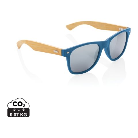Sonnenbrille aus FSC®-Bambus und RCS recyceltem Kunststoff blau | ohne Werbeanbringung | Nicht verfügbar | Nicht verfügbar