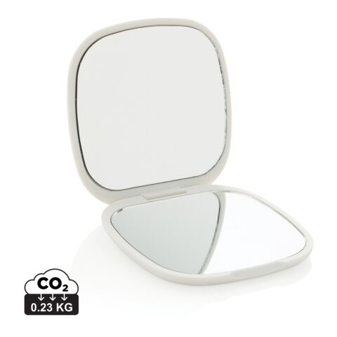 Nachhaltiger Werbeartikel Reflecta Make-Up Spiegel aus RCS rec. ABS – weiss – mit Logo bedruckt