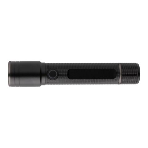 Gear X Taschenlampe aus RCS recycelt. Aluminium mit USB-Akku schwarz | ohne Werbeanbringung | Nicht verfügbar | Nicht verfügbar