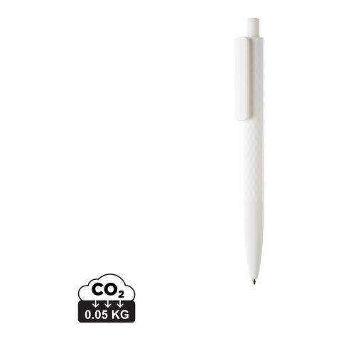 Werbeartikel X3-Stift mit Smooth-Touch – weiss – mit Logo bedruckt