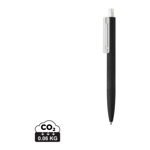 Werbeartikel X3-Black mit Smooth-Touch – weiss-schwarz – mit Logo bedruckt