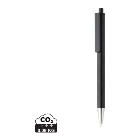 Werbeartikel Amisk Stift aus RCS-zertifiziert recyceltem Aluminium – schwarz – mit Logo bedruckt