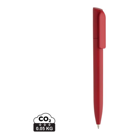 Werbeartikel Pocketpal Mini-Pen aus GRS recyceltem ABS – rot – mit Logo bedruckt