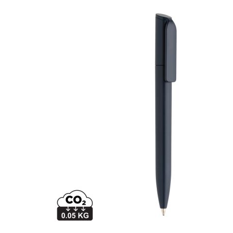 Werbeartikel Pocketpal Mini-Pen aus GRS recyceltem ABS – navy blau – mit Logo bedruckt