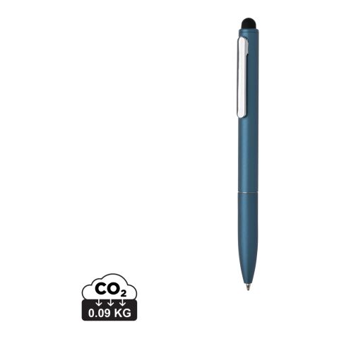 Kymi Stift mit Stylus aus RCS recyceltem Aluminum Königsblau | ohne Werbeanbringung | Nicht verfügbar | Nicht verfügbar
