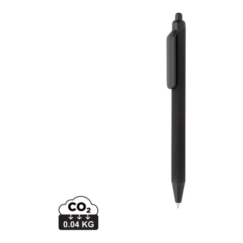 Werbeartikel Tide Smooth Touch Stift aus GRS zertifiziert recyceltem ABS – schwarz – mit Logo bedruckt