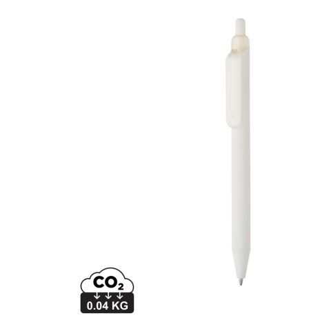 Werbeartikel Tide Smooth Touch Stift aus GRS zertifiziert recyceltem ABS – weiss – mit Logo bedruckt