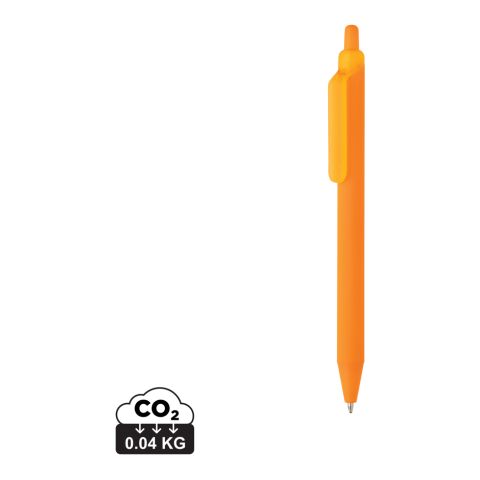 Werbeartikel Tide Smooth Touch Stift aus GRS zertifiziert recyceltem ABS – orange – mit Logo bedruckt