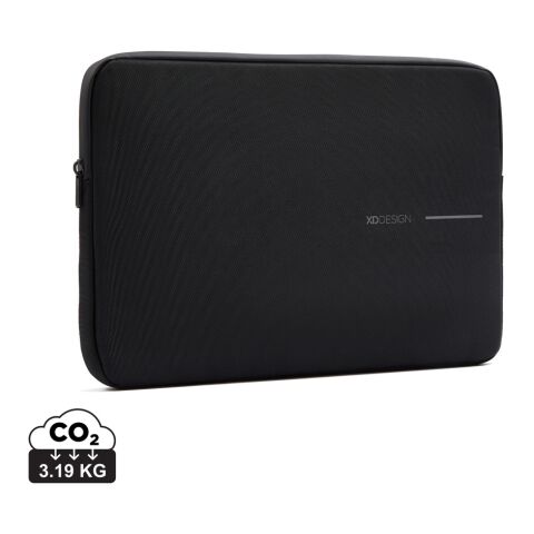 Werbeartikel XD Design 16" Laptop Sleeve – schwarz-grau – mit Logo bedruckt