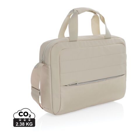 Werbeartikel "Armond AWARE™ RPET 15.6" Laptop-Tasche" – grau – mit Logo bedruckt