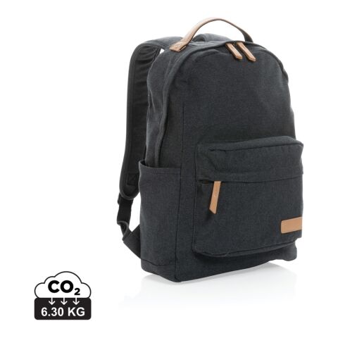 Werbeartikel Impact AWARE™ 16 oz. rCanvas Rucksack – schwarz – mit Logo bedruckt