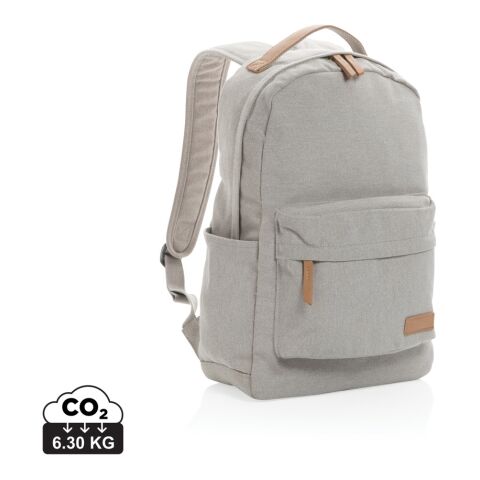 Werbeartikel Impact AWARE™ 16 oz. rCanvas Rucksack – grau – mit Logo bedruckt