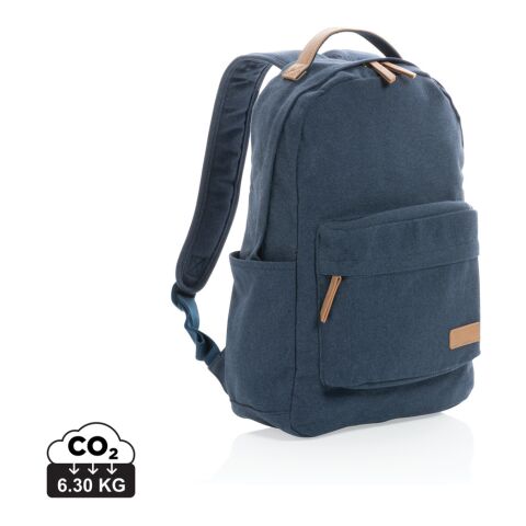 Werbeartikel Impact AWARE™ 16 oz. rCanvas Rucksack – blau – mit Logo bedruckt