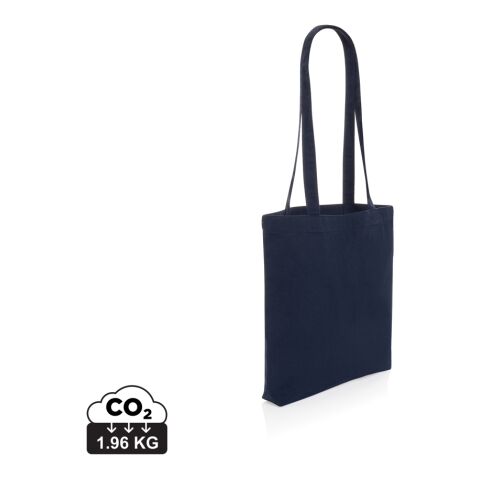 Impact Aware™ recycelte Baumwolltasche marineblau | ohne Werbeanbringung | Nicht verfügbar | Nicht verfügbar | Nicht verfügbar