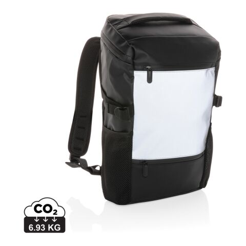 PU-Easy-Access High-Visibility 15.6&quot; Laptop-Rucksack schwarz | ohne Werbeanbringung | Nicht verfügbar | Nicht verfügbar