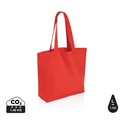 Impact Aware™ 240g/m² rCanvas Shopper mit Tasche rot | ohne Werbeanbringung | Nicht verfügbar | Nicht verfügbar | Nicht verfügbar