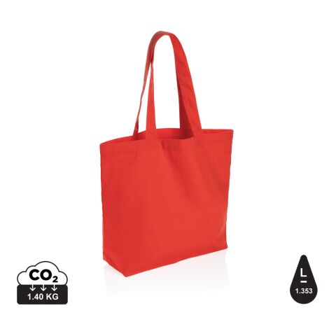 Impact Aware™ 240g/m² rCanvas Shopper mit Tasche rot | ohne Werbeanbringung | Nicht verfügbar | Nicht verfügbar | Nicht verfügbar