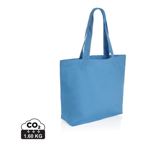 Impact Aware™ 240g/m² rCanvas Shopper mit Tasche blau | ohne Werbeanbringung | Nicht verfügbar | Nicht verfügbar | Nicht verfügbar