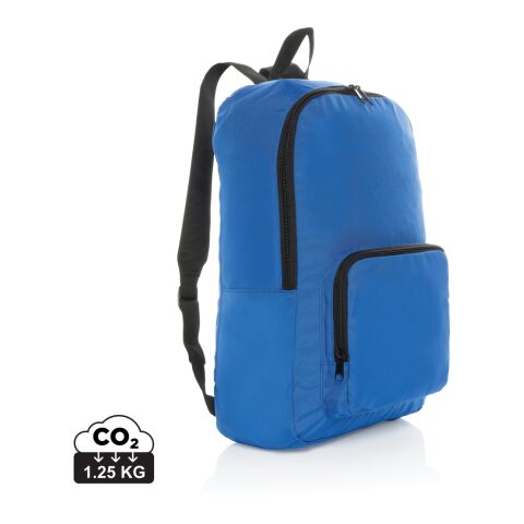 Werbeartikel Dillon AWARE™ RPET faltbarer klassischer Rucksack – Königsblau – mit Logo bedruckt