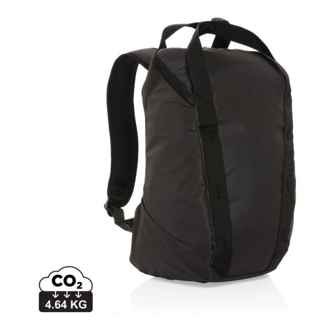 Werbeartikel Sienna AWARE™ RPET 14" Everyday Laptop-Rucksack – schwarz – mit Logo bedruckt