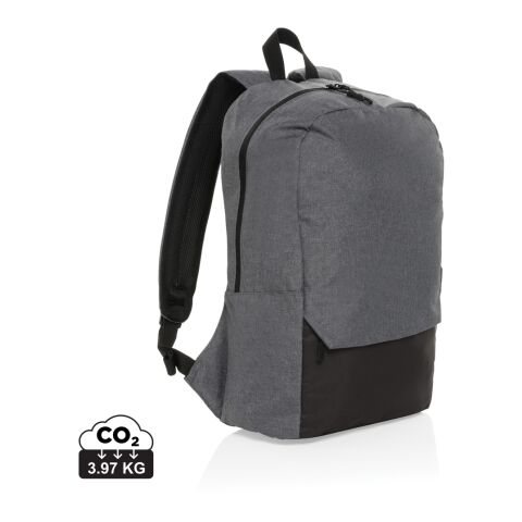 Werbeartikel "Kazu AWARE™ 15,6" RPET Laptop-Rucksack" – grau – mit Logo bedruckt