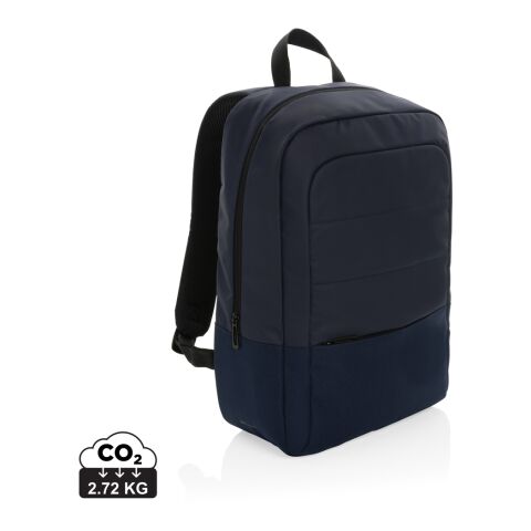 Werbeartikel "Armond AWARE™ RPET 15.6" Basic Laptop-Rucksack" – navy blau – mit Logo bedruckt