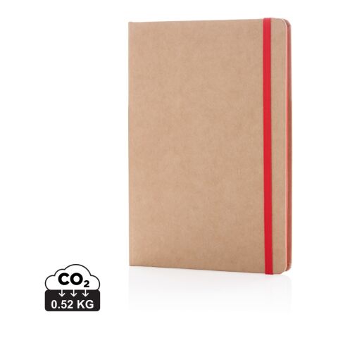 Nachhaltiges A5 Notizbuch rot | ohne Werbeanbringung | Nicht verfügbar | Nicht verfügbar