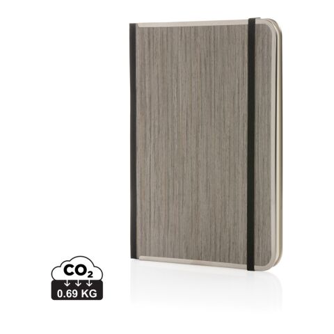 Treeline A5 Deluxe Notizbuch mit Holzeinband grau | ohne Werbeanbringung | Nicht verfügbar | Nicht verfügbar
