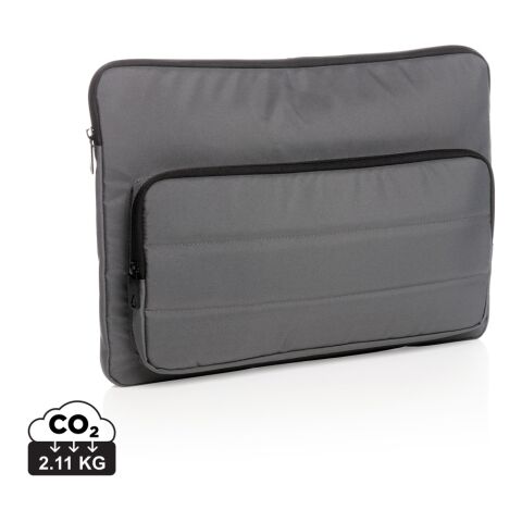 Werbeartikel Impact AWARE™ RPET 15,6" Laptop-Sleeve – grau – mit Logo bedruckt