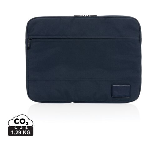 Werbeartikel "Impact AWARE™ 14" Laptop-Sleeve" – marineblau – mit Logo bedruckt