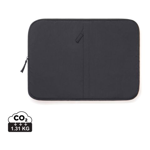 Werbeartikel KENTO URBAN 15,6" Laptop-Sleeve aus RCS rec. Nylon – schwarz – mit Logo bedruckt