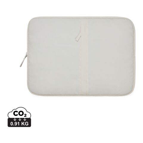 Werbeartikel KENTO URBAN 15,6" Laptop-Sleeve aus RCS rec. Nylon – beige – mit Logo bedruckt