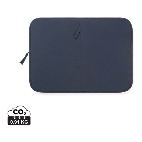 Werbeartikel KENTO URBAN 15,6" Laptop-Sleeve aus RCS rec. Nylon – navy blau – mit Logo bedruckt