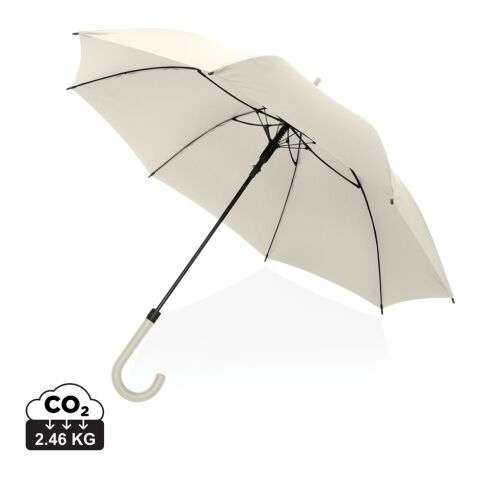 Werbeartikel KENTO URBAN 23'' AWARE™ RPET 190T Automatik-Regenschirm – beige – mit Logo bedruckt
